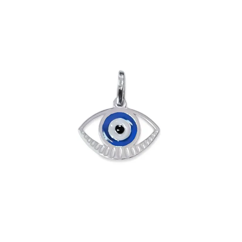 Ojo Turco Colgante en Plata de Ley 925m con ojo esmaltado color