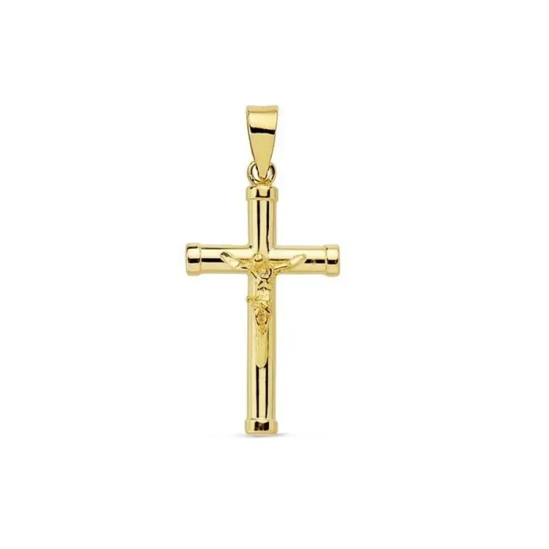 Cruz oro 18k palo liso 21mm. [AB2890]