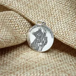 Jesús Nazareno Montoro Medalla Plata Ley 925m 20 mm. maciza láser. Gr