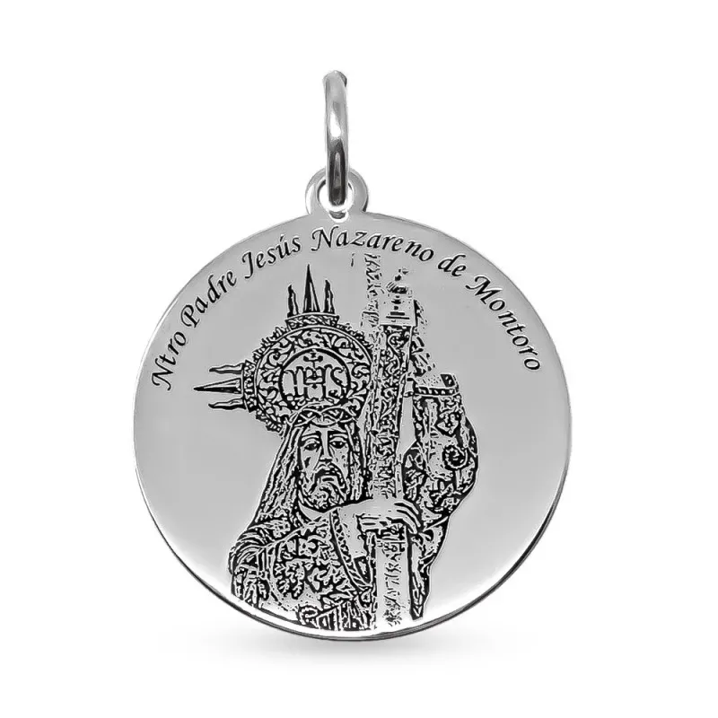 Jesús Nazareno de Montoro Medalla en Plata de Ley 925m 20 mm. maciza