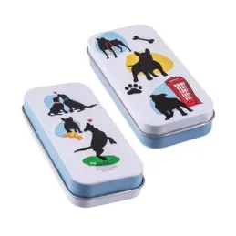 Llavero metálico de 8.5 cm. con forma de perro 4 cm. plateado liso en