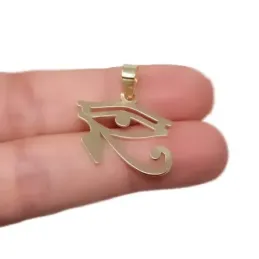 Ojo de Horus Colgante en Plata de Ley 925m amuleto 23 mm. chapado en
