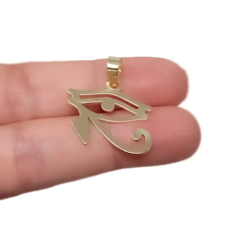 Ojo de Horus Colgante en Plata de Ley 925m amuleto 23 mm. chapado en