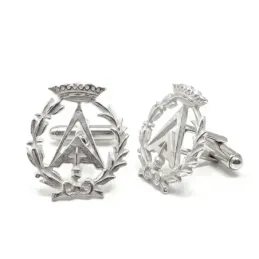 Gemelos con Insignia Profesional de Aparejador escudo en Plata de Ley