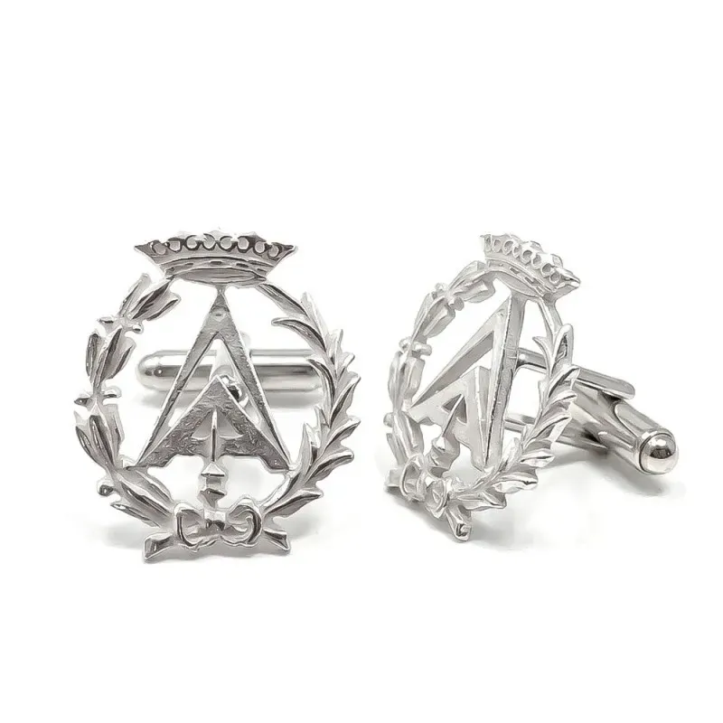 Gemelos con Insignia Profesional de Aparejador escudo en Plata de Ley