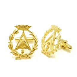 Gemelos con Insignia Profesional de Aparejador escudo en Plata de Ley