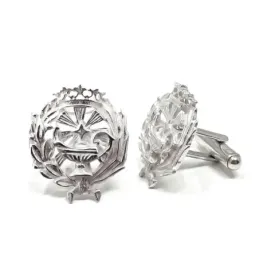 Gemelos con Insignia Profesional de Ciencias Químicas escudo en Plata