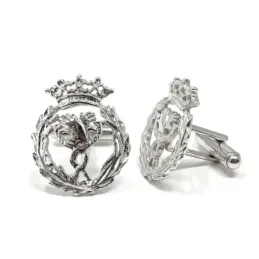 Gemelos con Insignia Profesional de Fisioterapia escudo en Plata de L