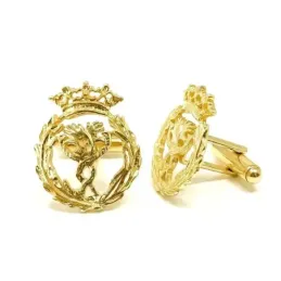 Gemelos con Insignia Profesional de Fisioterapia escudo en Plata de L