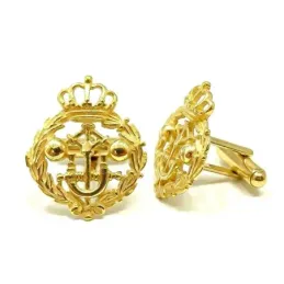 Gemelos Insignia Profesional Ingeniero Industrial Superior escudo Pla