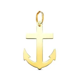 Cruz Marinera Colgante en Oro de 18k con 22 mm. plana lisa acabada en