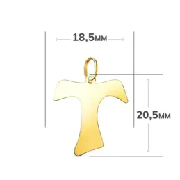 Cruz Tau de San Francisco Colgante en Oro de 18k con 20.5 mm. acabada