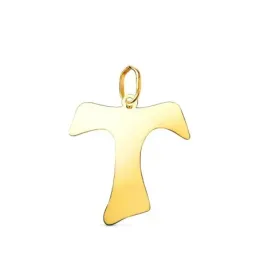 Cruz Tau de San Francisco Colgante en Oro de 18k con 20.5 mm. acabada