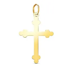 Cruz de la Trinidad Colgante en Oro de 18k con 27 mm. lisa
