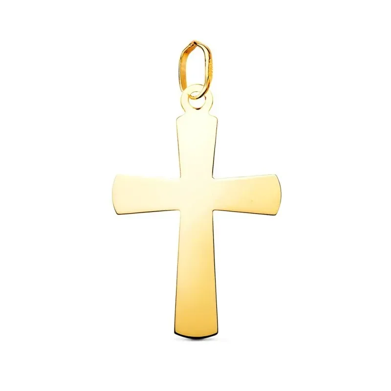 Cruz Colgante en Oro de 18k con 29 mm. lisa plana