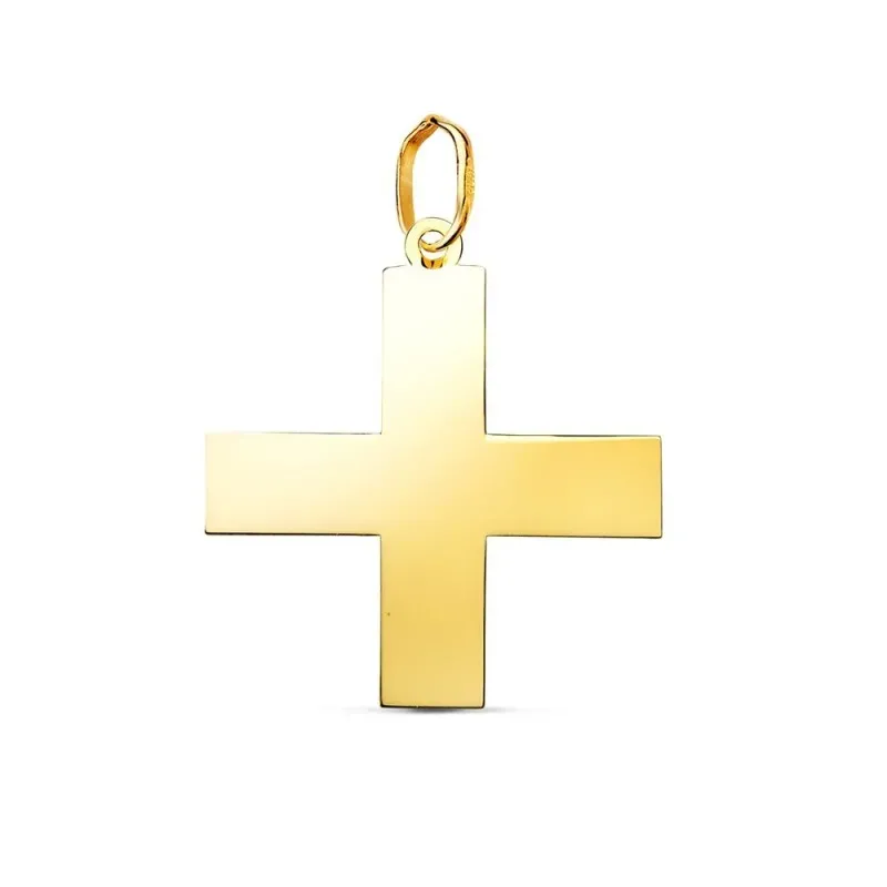 Cruz Griega Colgante en Oro de 18k con 22 mm. acabada en brillo