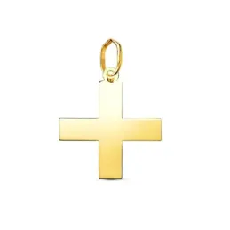 Cruz Griega Colgante en Oro de 18k con 18 mm. lisa brillo