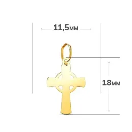Cruz Celta Colgante en Oro de 18k con 18 mm. lisa acabada en brillo