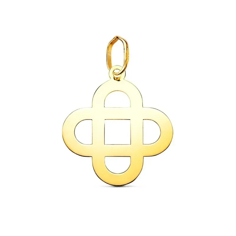 Cruz Matrimonial Colgante en Oro de 18k con acabado en brillo lisa