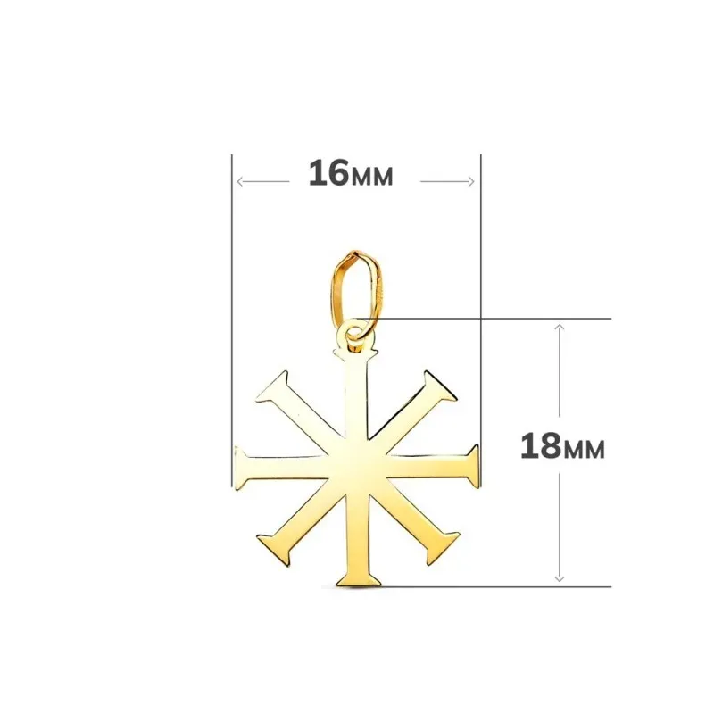 Cruz Bautismal Colgante en Oro de 18k con 18 mm. lisa acabada en bril