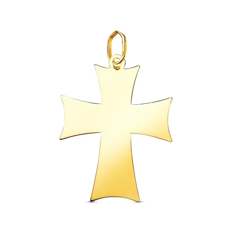 Cruz Colgante en Oro de 18k con 26.5 mm. acabada en punta lisa