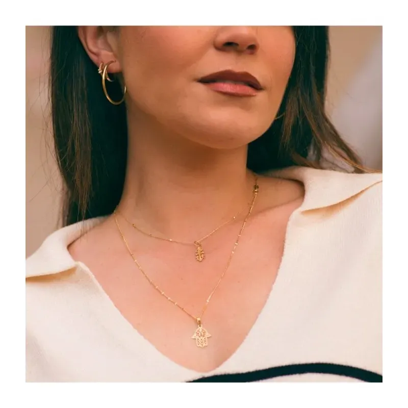 Cruz de Caravaca Colgante Amuleto en Oro de 18k con 17 mm.