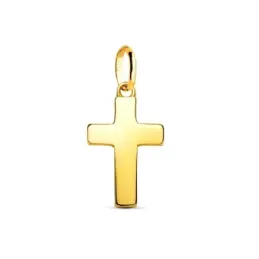 Cruz Colgante en Oro de 18k con 15 mm. palo rectangular de 3 x 1 mm.