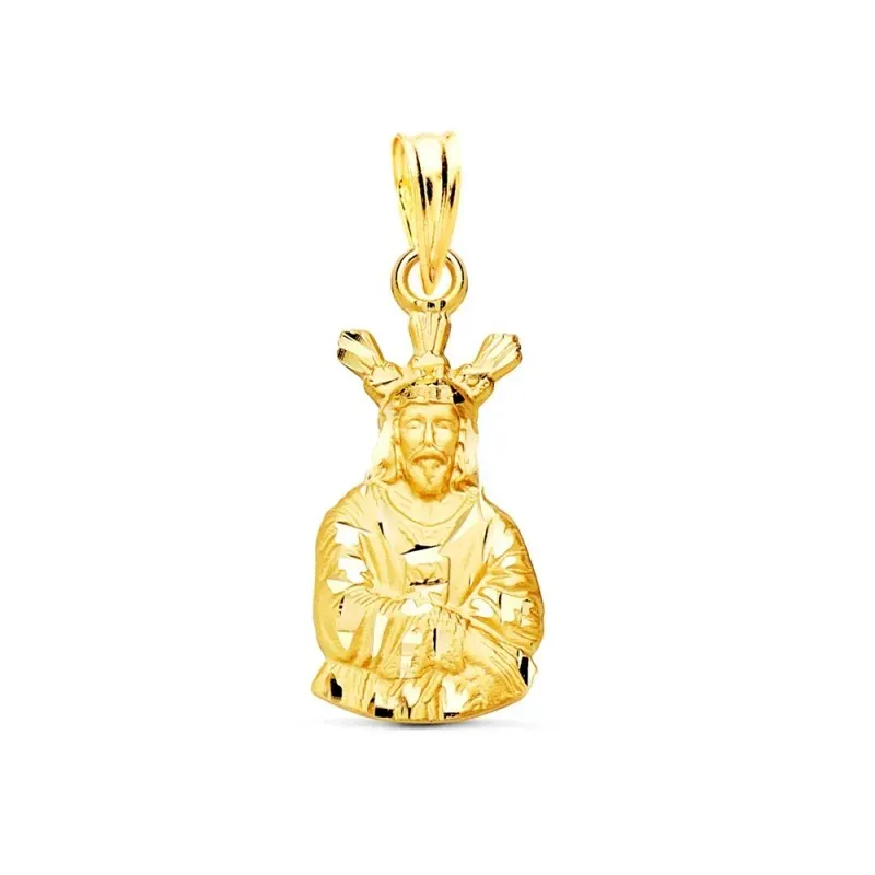 Cristo Cautivo de Málaga Colgante Oro de 18k con 18 mm. silueta. Grab