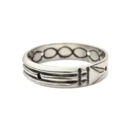 Sortija plata Ley 925m Atlante 6mm. ancho unisex