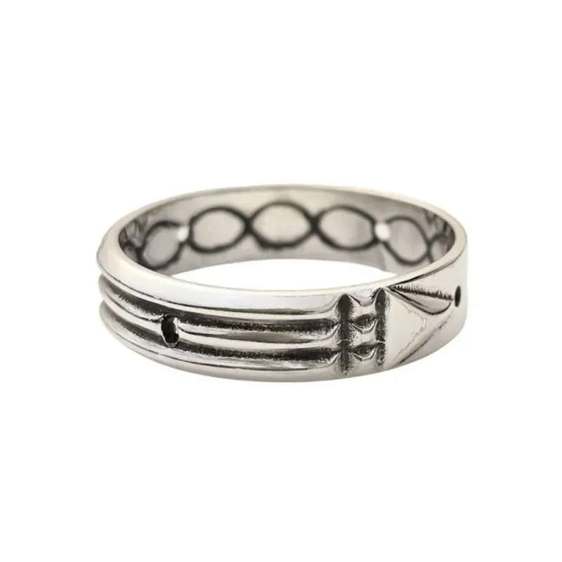 Sortija plata Ley 925m Atlante 6mm. ancho unisex