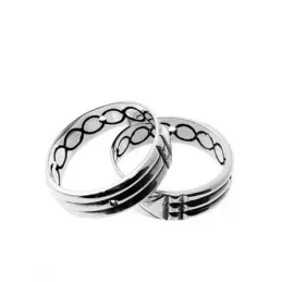 Sortija plata Ley 925m Atlante 6mm. ancho unisex