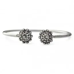 Pulsera plata Ley 925m rígida motivos charros mujer [AC1202]