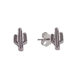 Pendientes plata Ley 925m 12mm. cactus [AB6191]