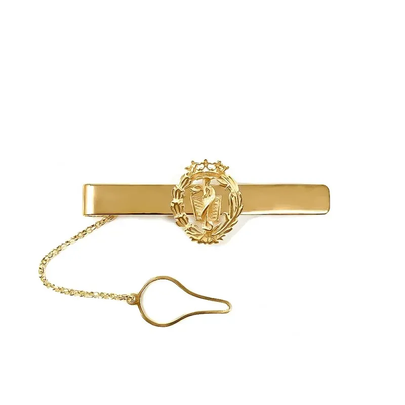 Pisacorbatas Insignia Profesional de Medicina escudo en Plata de Ley