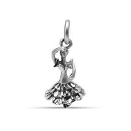 Flamenca Gitanilla Colgante Plata Ley 925m macizo 18 mm. imagen reali