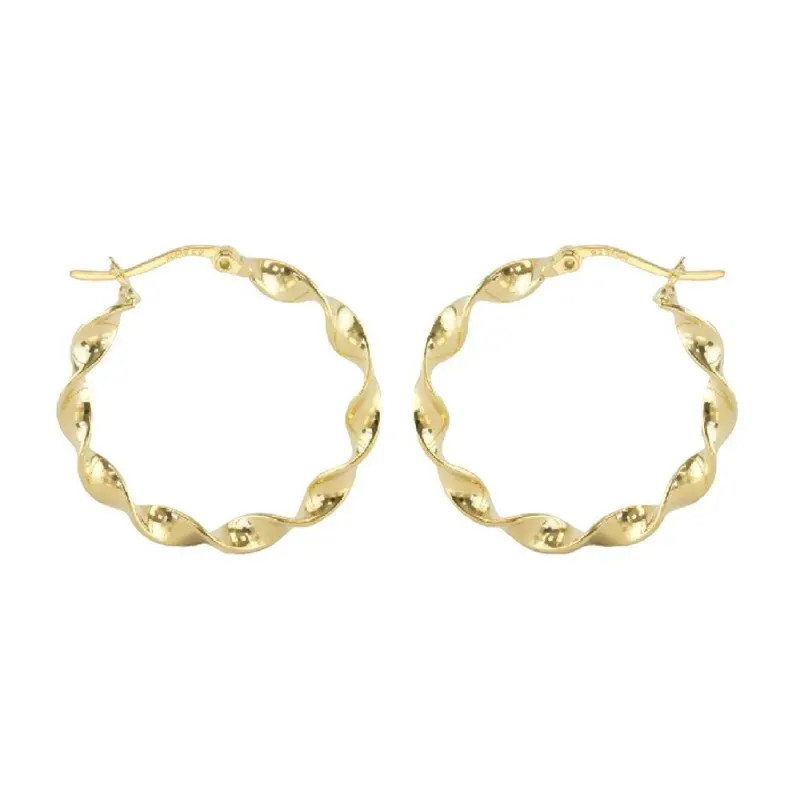 Aros Pendientes Argollas en Plata de Ley 925m chapados en oro con 30