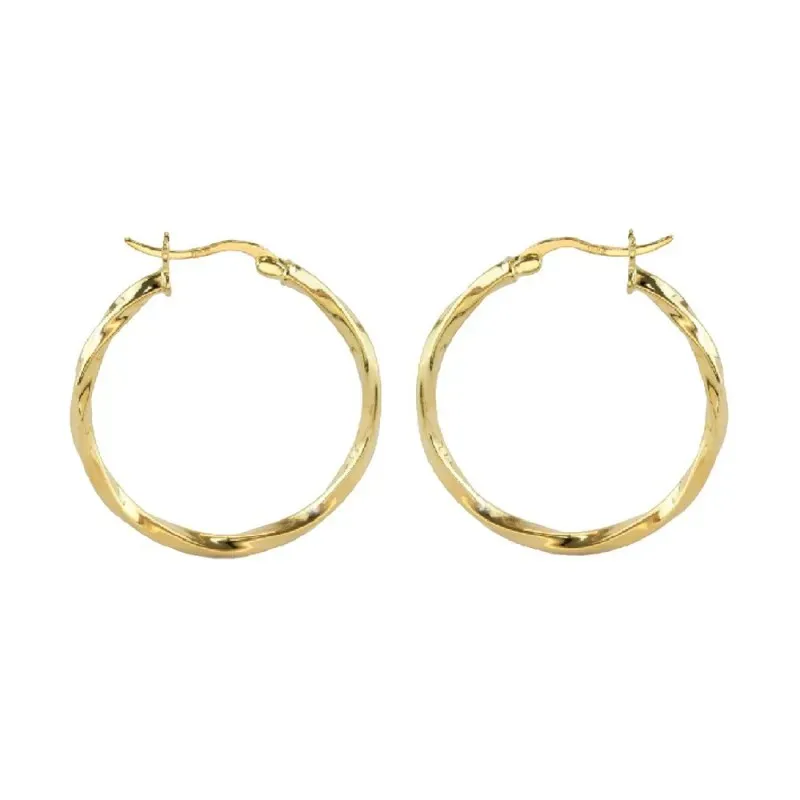 Aros Pendientes Argollas en Plata de Ley 925m chapados en oro con 30