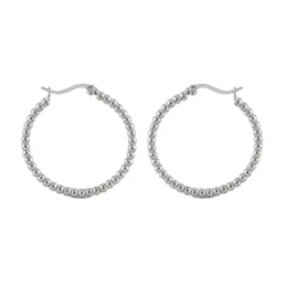 Aros Pendientes Argollas en Plata de Ley 925m con 30 mm. gallonados