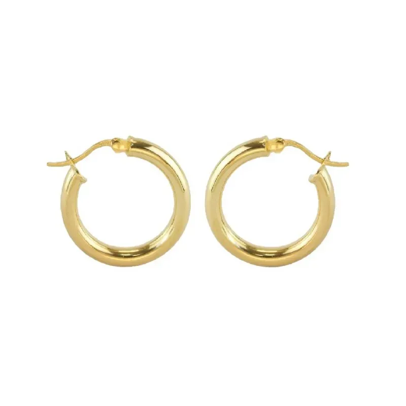 Aros Pendientes Argollas en Plata de Ley 925m chapados en oro con 25