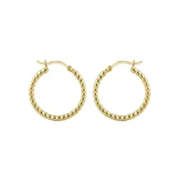 Aros Pendientes Argollas en Plata de Ley 925m chapados en oro con 25