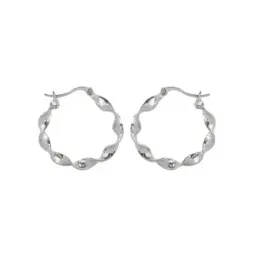 Aros Pendientes Argollas en Plata de Ley 925m con 25 mm. reliados