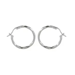Aros Pendientes Argollas en Plata de Ley 925m con 25 mm. reliados bri