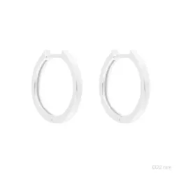 Aros Pendientes Argollas en Plata de Ley 925m con 22 mm. lisos