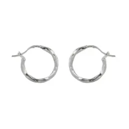Aros Pendientes Argollas en Plata de Ley 925m con 18 mm. reliados