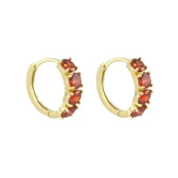 Aros Pendientes en Plata de Ley 925m chapados oro con 15 mm. y 4 pied