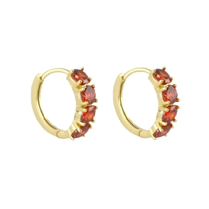 Aros Pendientes en Plata de Ley 925m chapados oro con 15 mm. y 4 pied