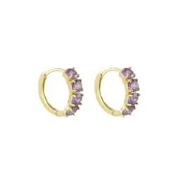 Aros Pendientes en Plata de Ley 925m chapados oro con 15 mm. y 4 circ