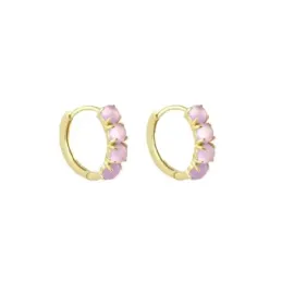 Aros Pendientes en Plata de Ley 925m chapados oro con 15 mm. y 4 pied