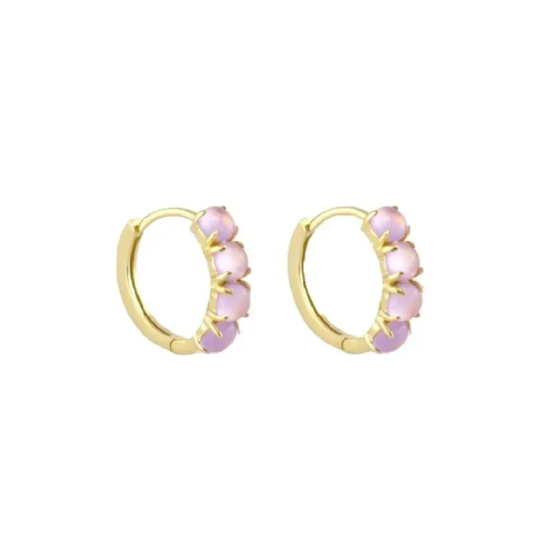 Aros Pendientes en Plata de Ley 925m chapados oro con 15 mm. y 4 pied
