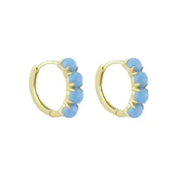 Aros Pendientes en Plata de Ley 925m chapados oro con 15 mm. y 4 pied